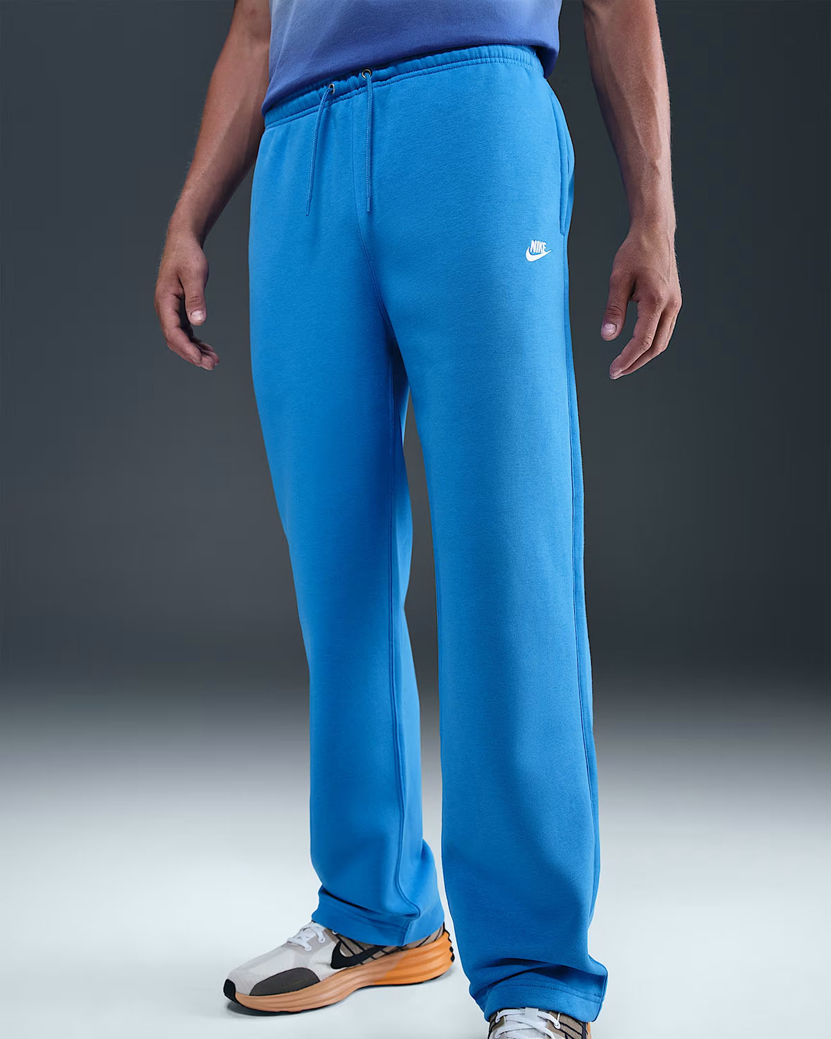 Nike Sportswear Mens Club Fleece Open Hem Pants Photo Blue