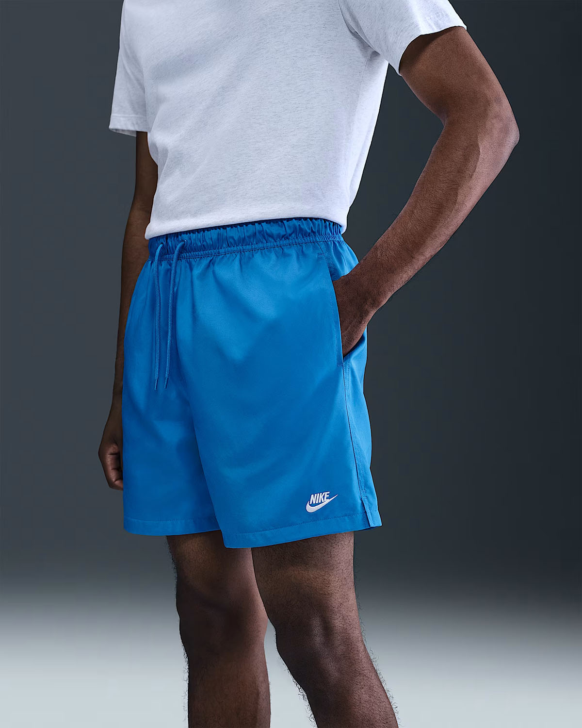 Nike Sportswear Mens Club Woven Flow Shorts Photo Blue