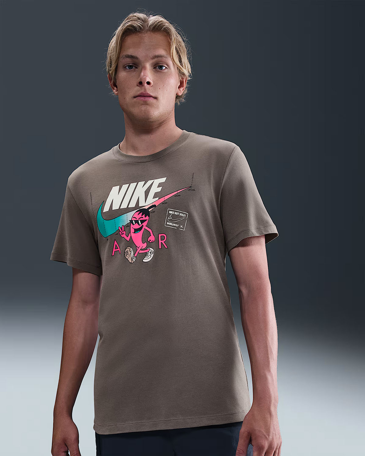 Nike Sportswear Sole Food Mens T Shirt Cave Stone