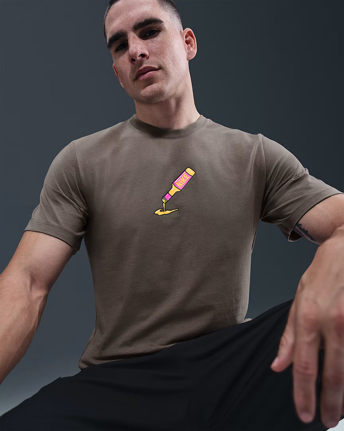Nike Sportswear Sweet Heat Mens T Shirt Cave Stone 1