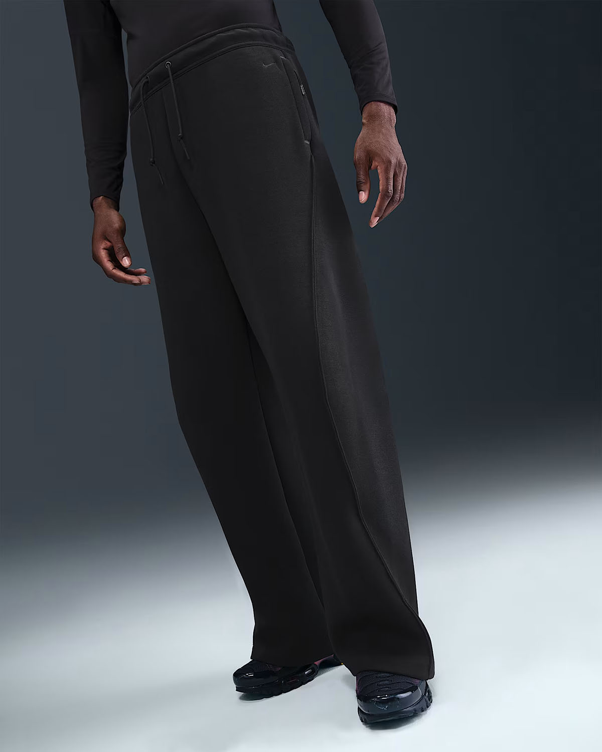Nike Tech Fleece Mens Open Hem Pants Black
