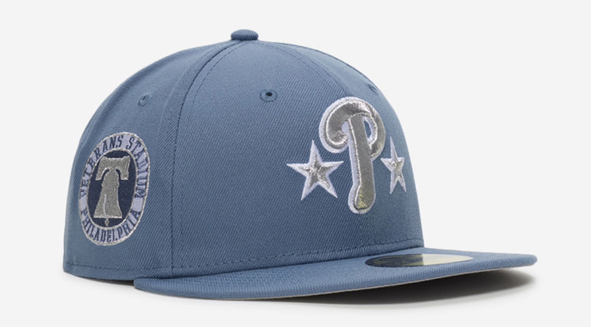 Philadelphia Phillies New Era Blue Metallic Hat 59FIFTY Fitted Cap