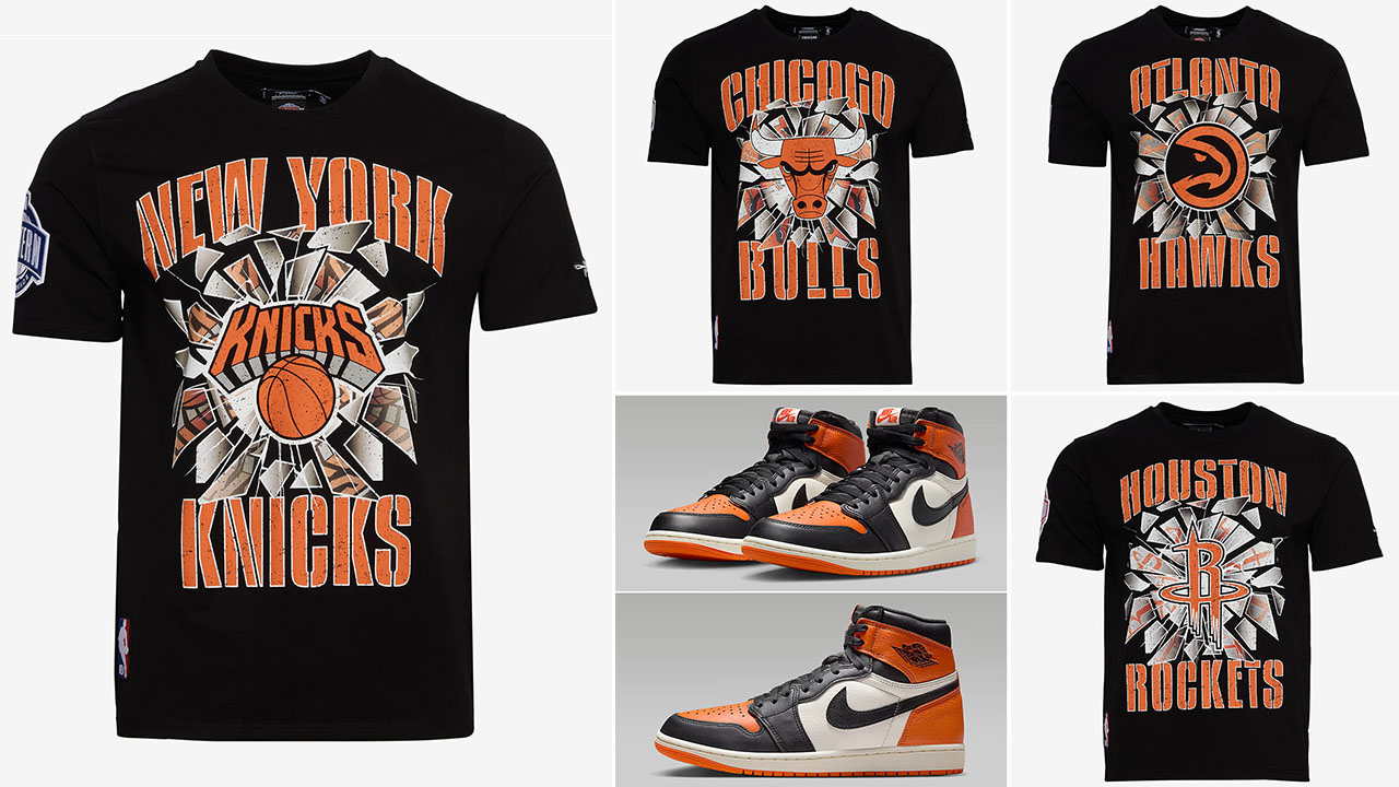 Air Jordan 1 High OG Shattered Backboard 2025 Pro Standard NBA Shirts to Match Sneakers