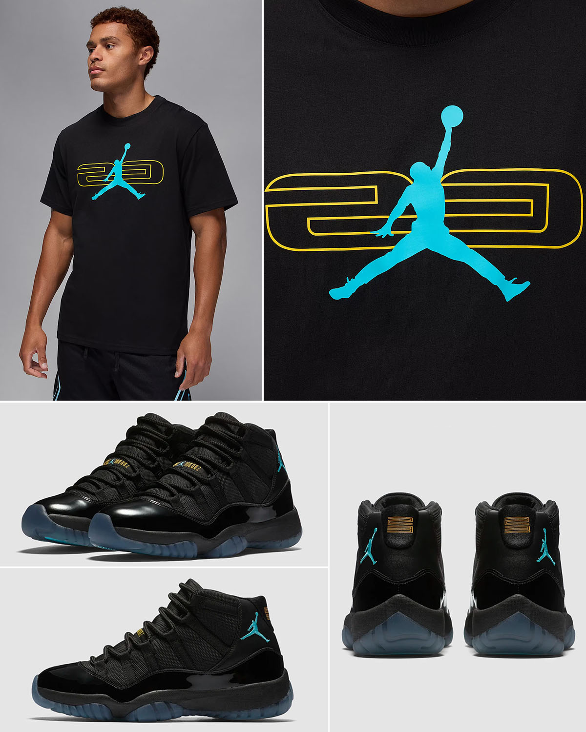 Air Jordan 11 Gamma Blue 2025 Shoes and Shirt Outfit
