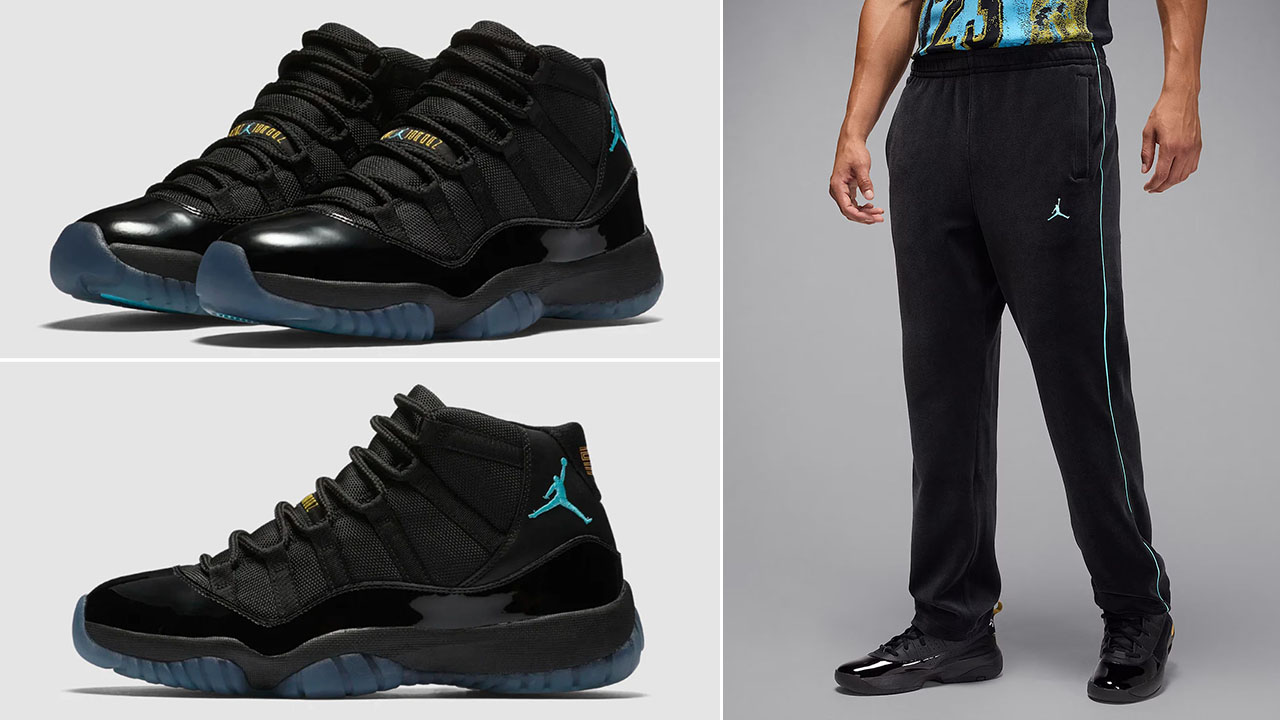 Air Jordan 11 Gamma Blue 2025 Shoes x Jordan Brooklyn Mens Velour Track Pants Outfit