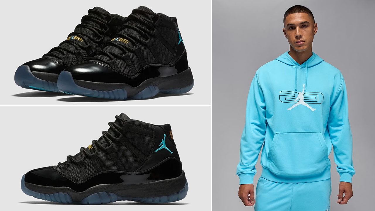 Air Jordan 11 Gamma Blue 2025 x Jordan Sport Crossover Pullover Hoodie