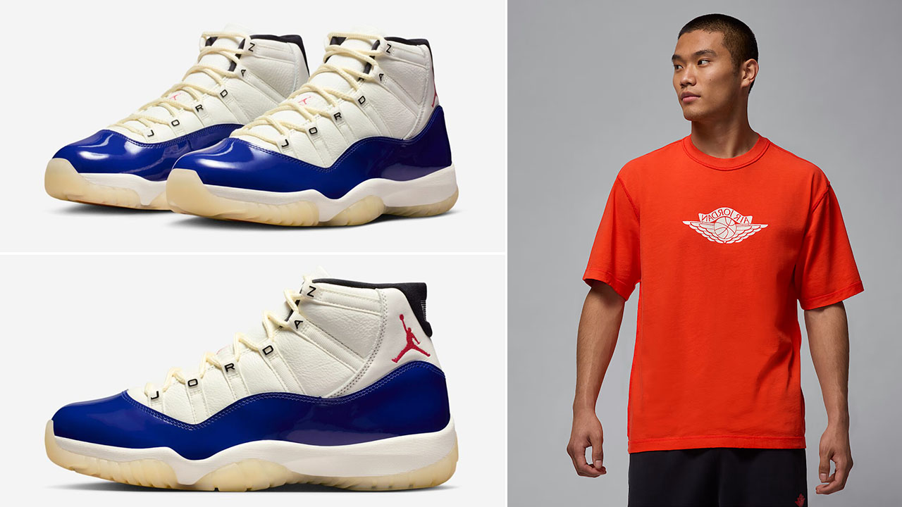 Air Jordan 11 Rare Air Red T Shirt Outfit