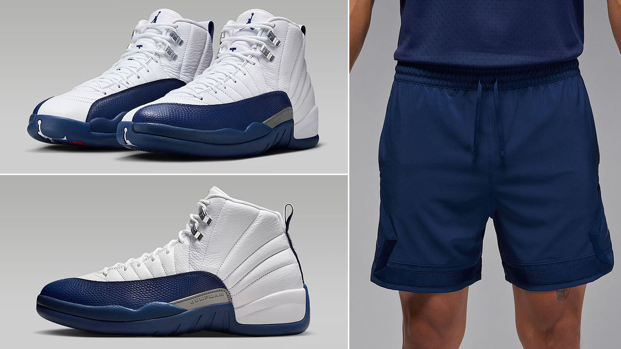 Air Jordan 12 French Blue 2025 x Jordan Sport Dri Fit Woven Diamond Shorts