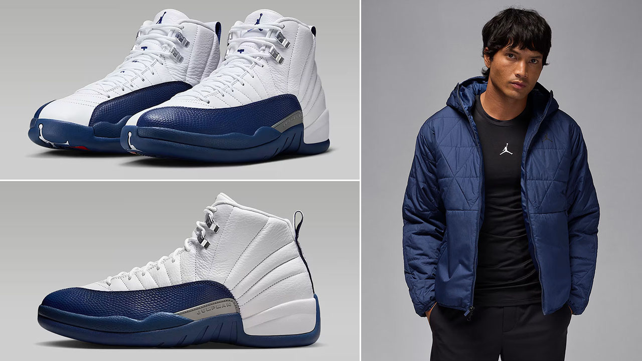Air Jordan 12 French Blue 2025 x Jordan Sport Mens Therma Fit Jacket