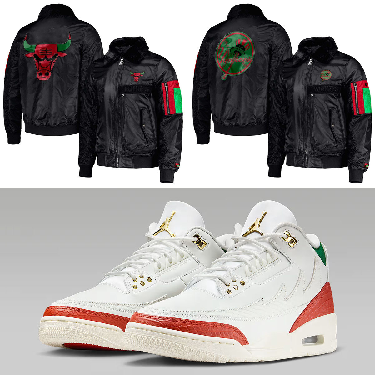 Air Jordan 3 Mexico Starter Jackets to Match Sneakers