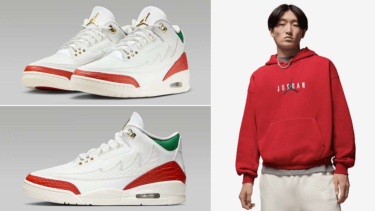 Air Jordan 3 Mexico x Jordan Brooklyn Fleece Oversized Hoodie Outfit