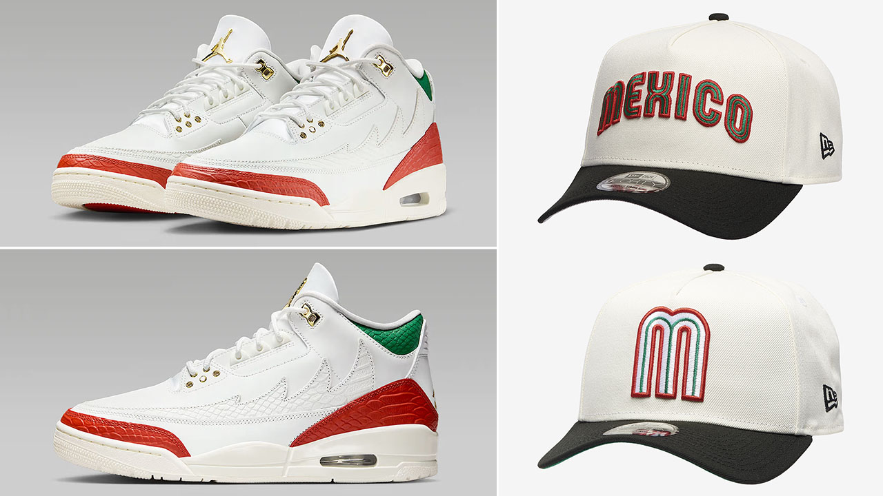 Air Jordan 3 Mexico x New Era Hats to Match Sneakers