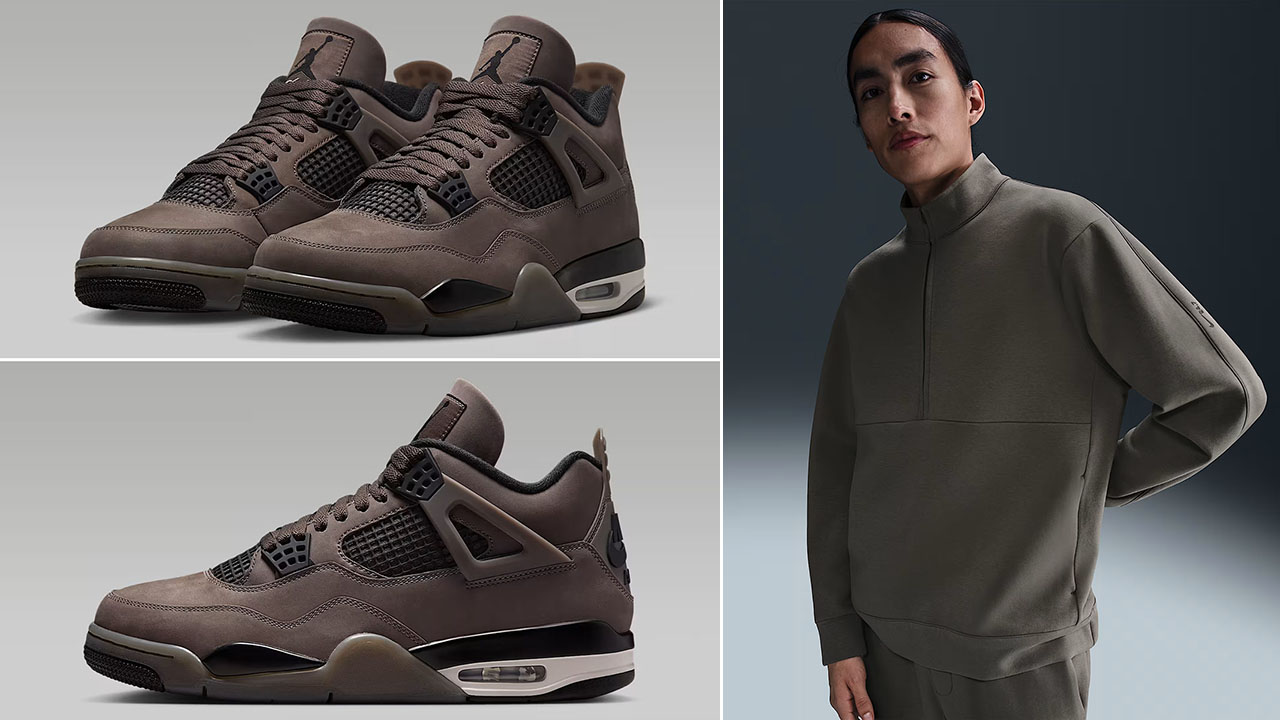 Air Jordan 4 Cave Stone x Nike Half Zip Top Outfit