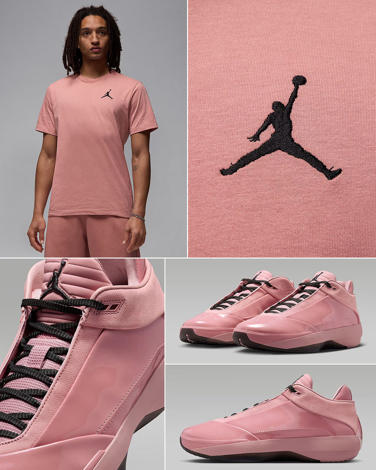 Air Jordan 40 Dusty Rose Pink Shoes and Shirt Outfit