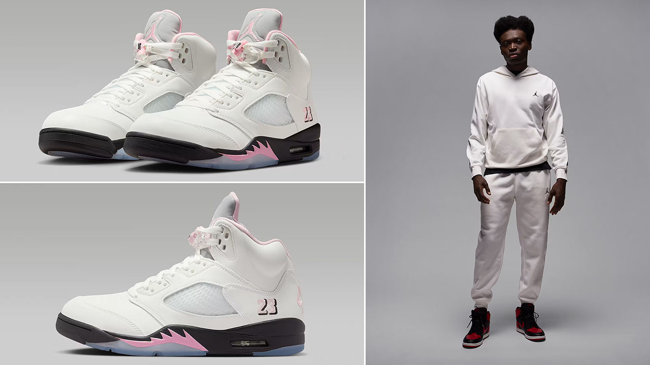 Air Jordan 5 Medium Soft Pink 35th Anniversary x Jordan Brooklyn Fleece Mens Pants