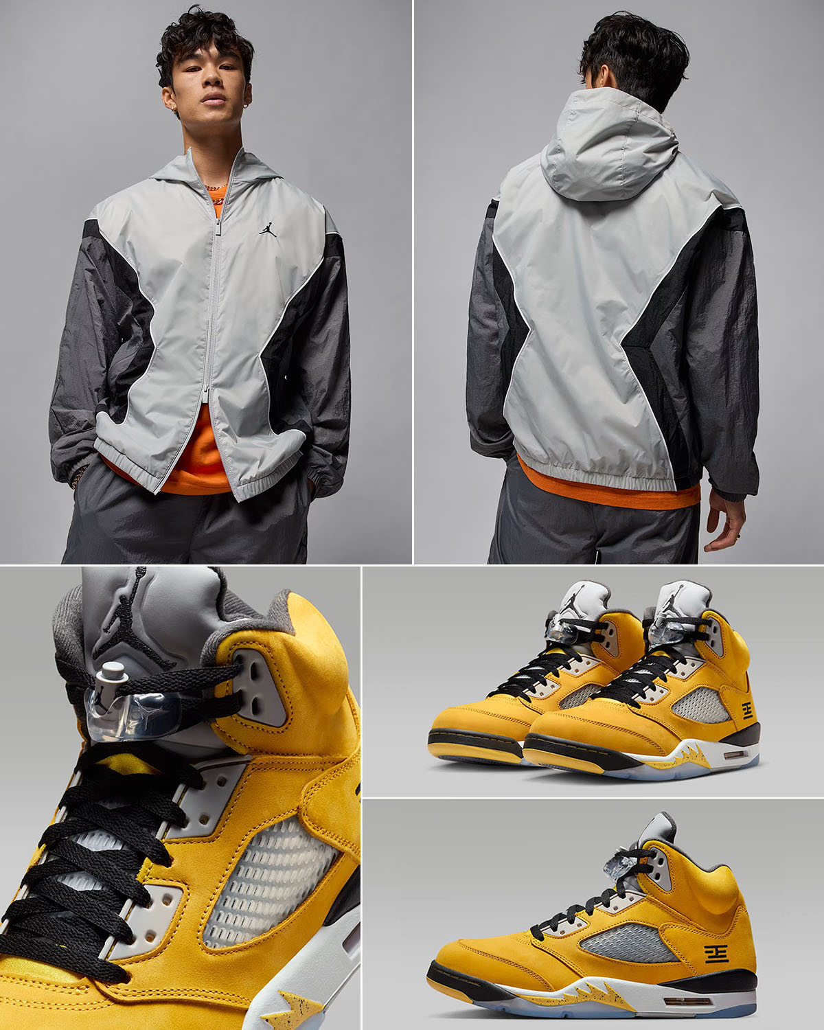 Air Jordan 5 Tokyo 2025 Shoes x Jordan Brooklyn Mens Draft Jacket Outfit