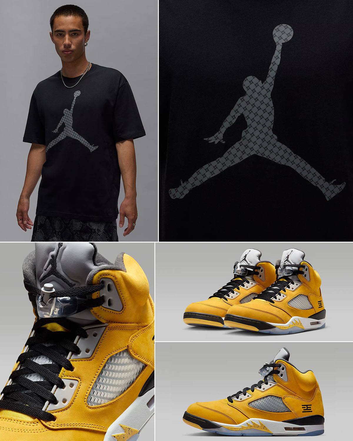 Air Jordan 5 Tokyo 2025 Shoes x Jordan Brooklyn Mens Jumpman T Shirt Outfit