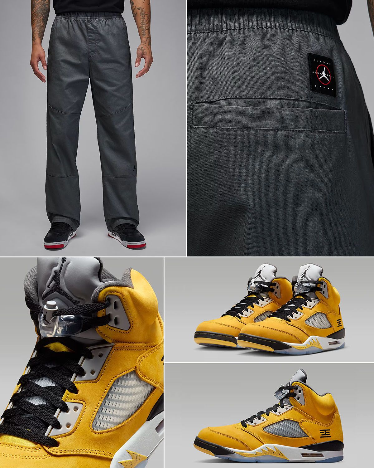 Air Jordan 5 Tokyo 2025 Shoes x Jordan Brooklyn Mens Woven Pants Outfit