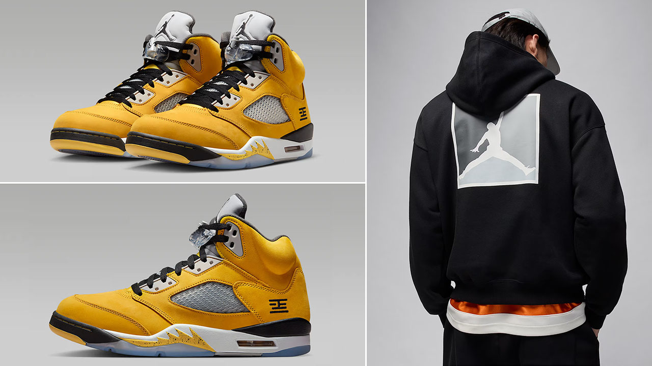Air Jordan 5 Tokyo 2025 x Jordan Brooklyn Fleece Hoodie Outfit