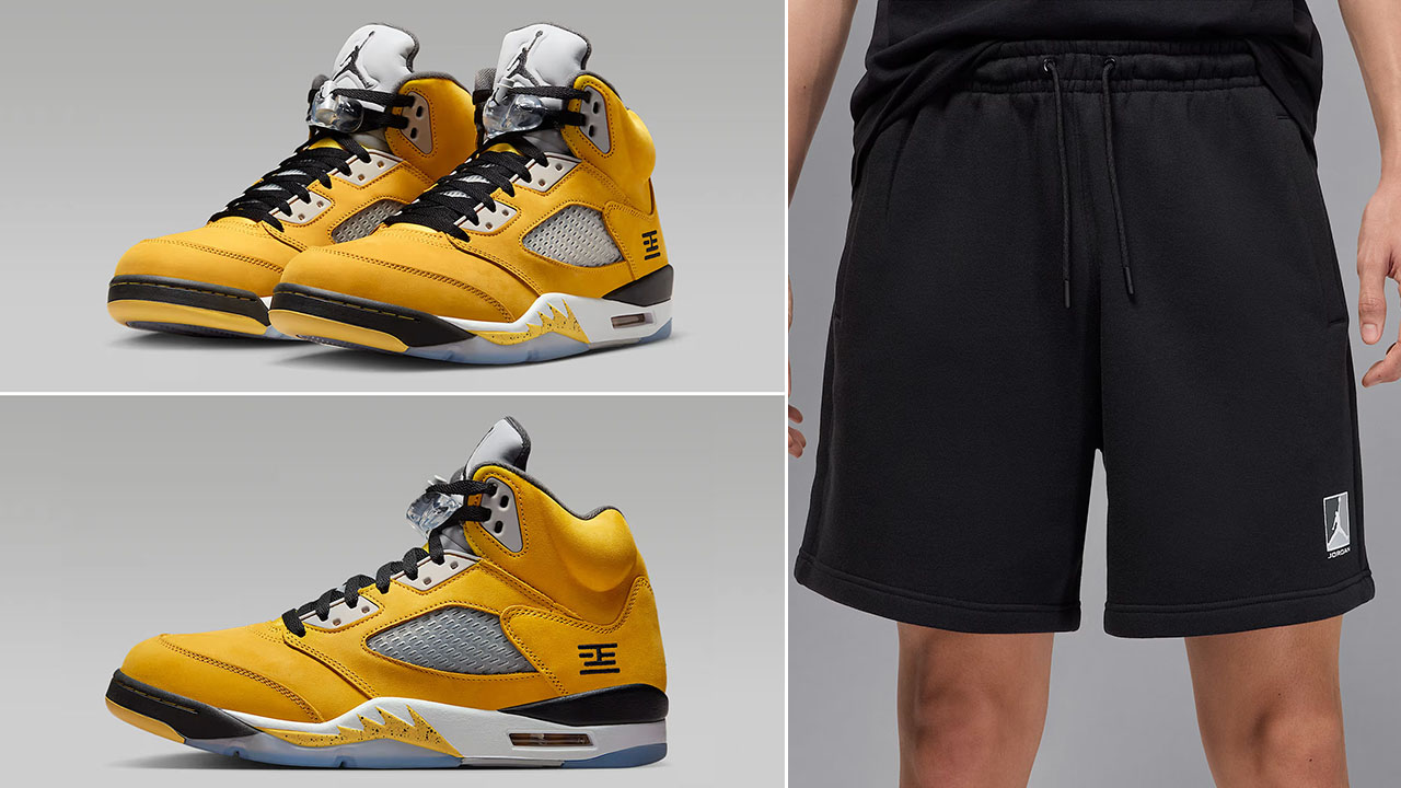 Air Jordan 5 Tokyo 2025 x Jordan Brooklyn Fleece Shorts Outfit