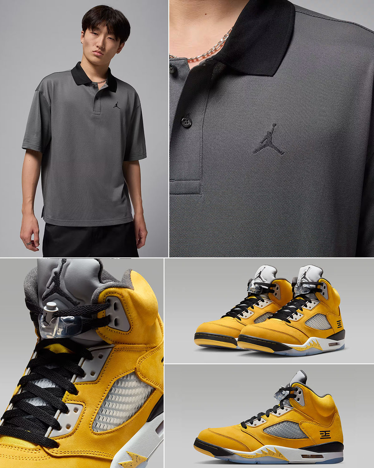 Air Jordan 5 Tokyo 2025 x Jordan Brooklyn Polo Shirt Outfit