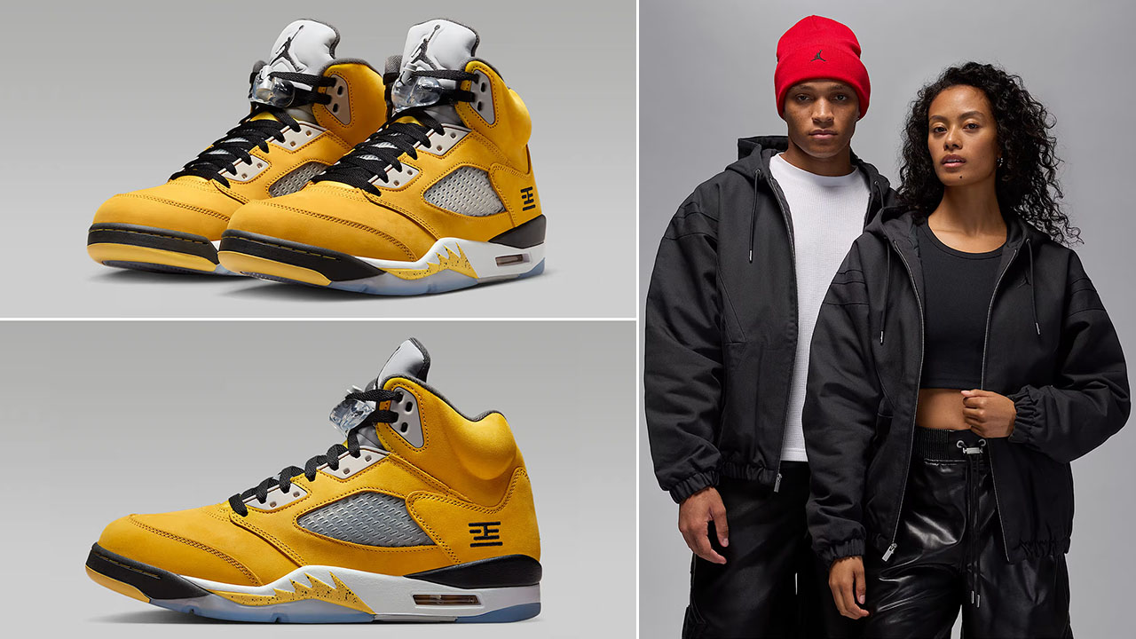 Air Jordan 5 Tokyo 2025 x Jordan Mens Black Draft Jacket