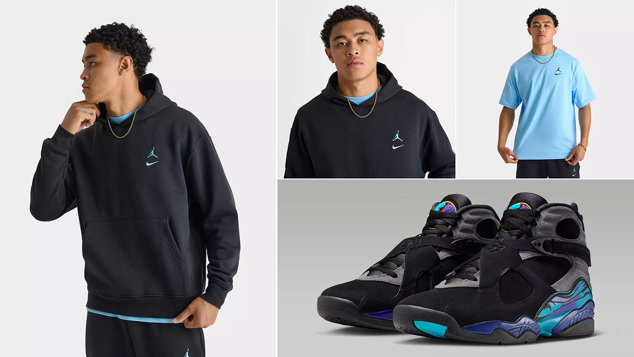 Air Jordan 8 Aqua 2025 Shirt Hoodie Pants Outfit