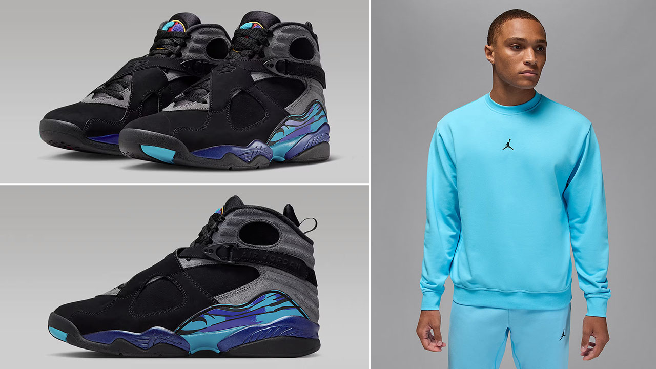 Air Jordan 8 Aqua 2025 x Jordan Sport Crossover Blue Chill Sweatshirt