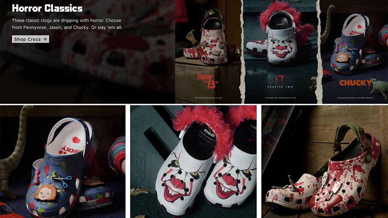CROCS Horror 2025 Halloween Clogs Chucky Pennywise IT Jason Friday the 13th