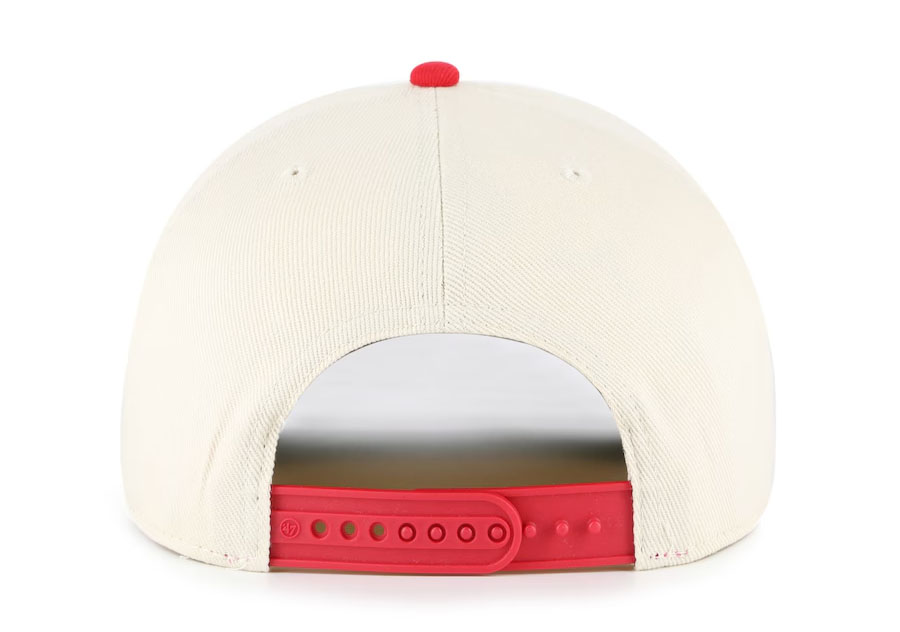 Chicago Bulls 47 Pomona Two Tone Rope Hitch Snapback Hat Cream Red 3