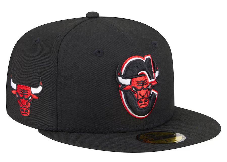Chicago Bulls New Era Deceptor 59FIFTY Fitted Hat Black 2
