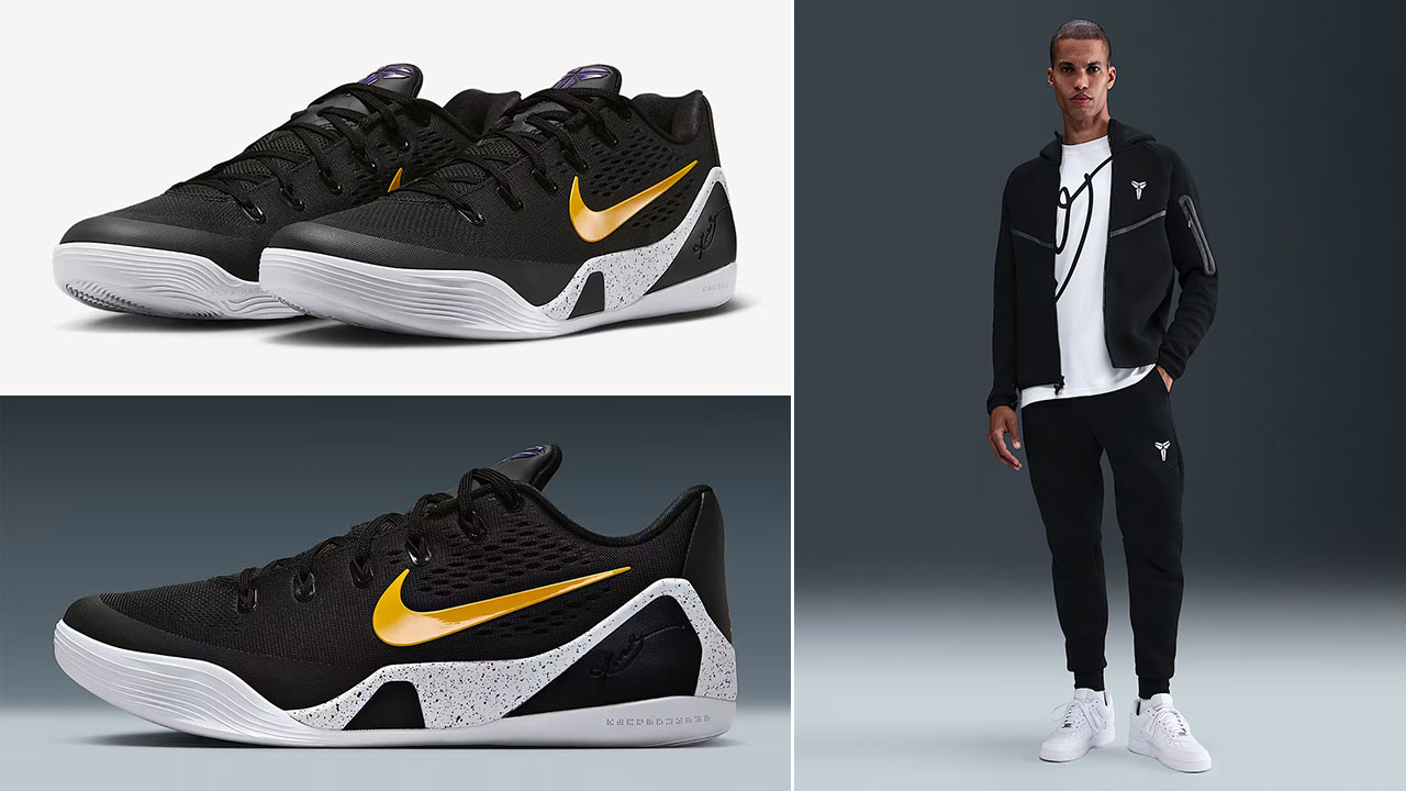 How to Style the Nike Kobe 9 Elite Low EM Protro Lakers Awawy Black University Gold Basketball Shoes With Outfits