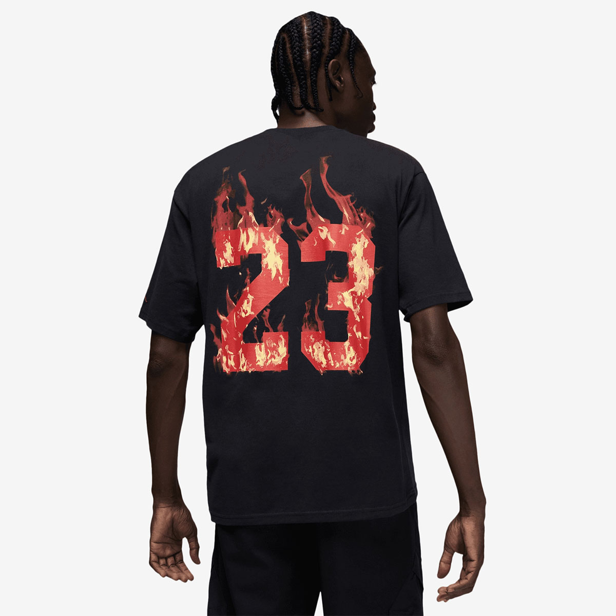Jordan AJ5 Fire Red Black T Shirt 2