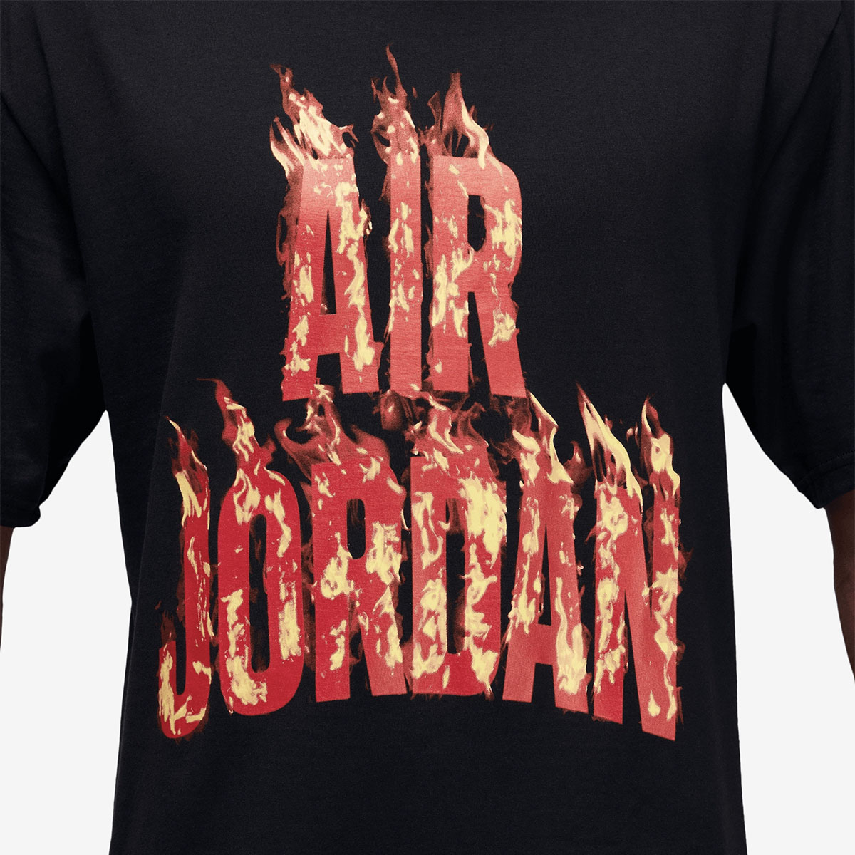 Jordan AJ5 Fire Red Black T Shirt 3
