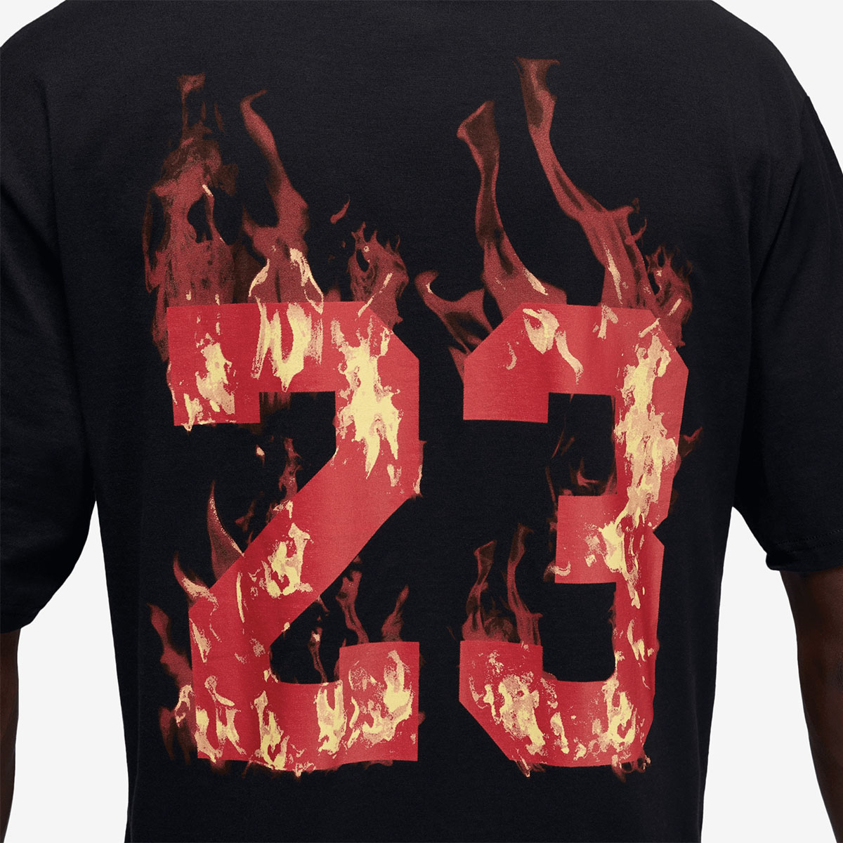 Jordan AJ5 Fire Red Black T Shirt 4