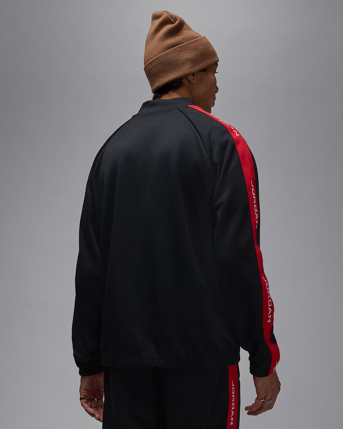 Jordan Essential Mens Track Suit Jacket Black Red 2