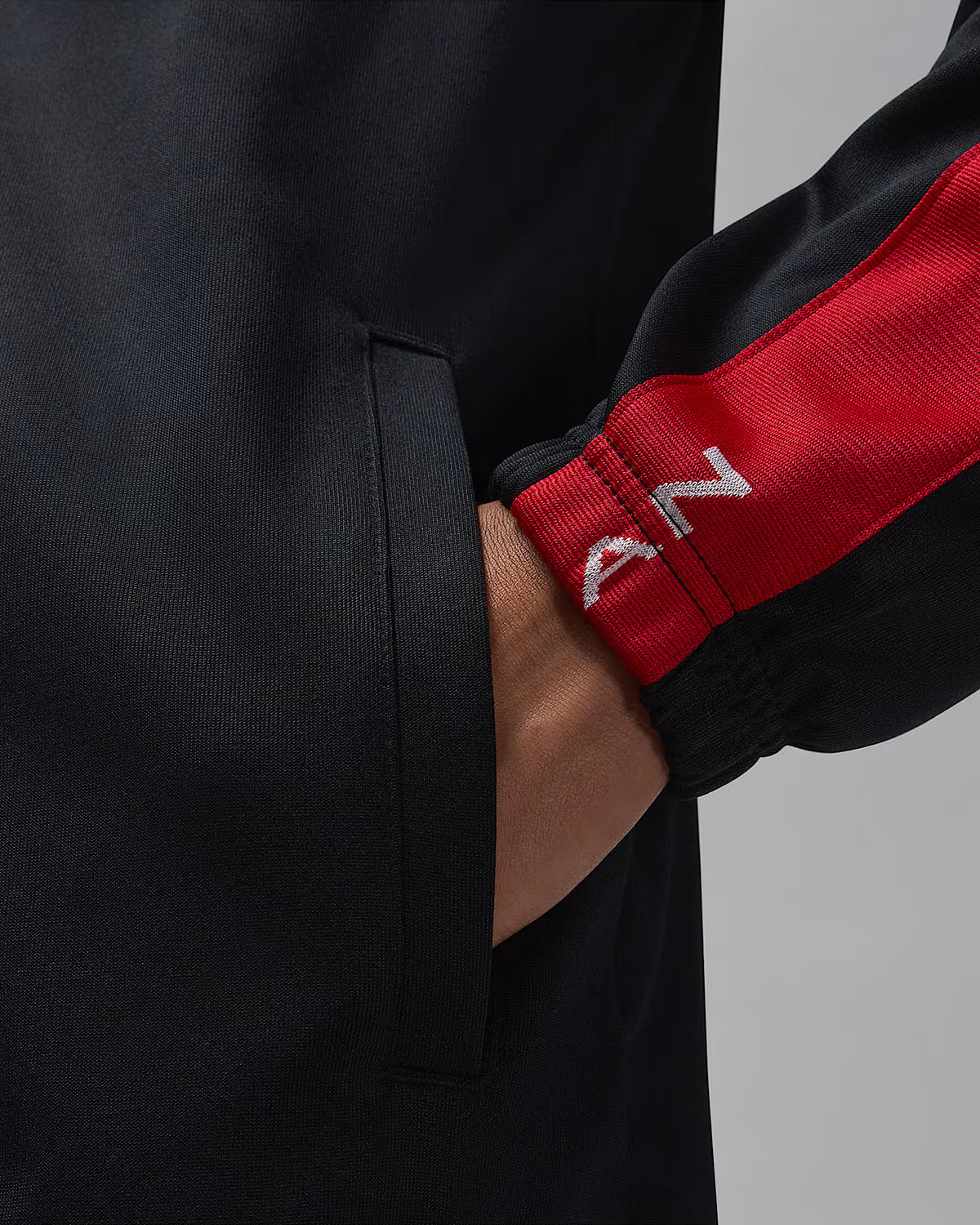 Jordan Essential Mens Track Suit Jacket Black Red 4