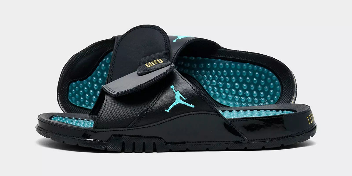 Jordan Hydro 11 Retro Mens Slides Black Gamma Blue 1