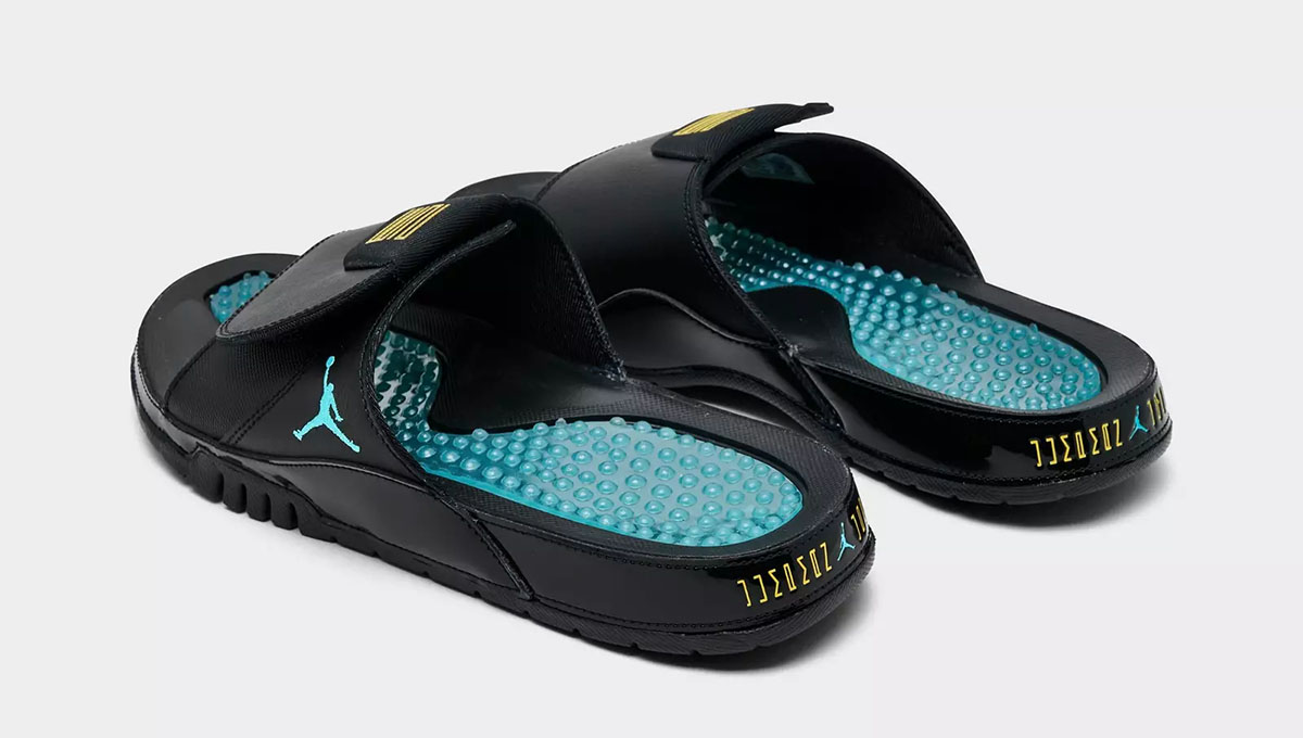 Jordan Hydro 11 Retro Mens Slides Black Gamma Blue 3