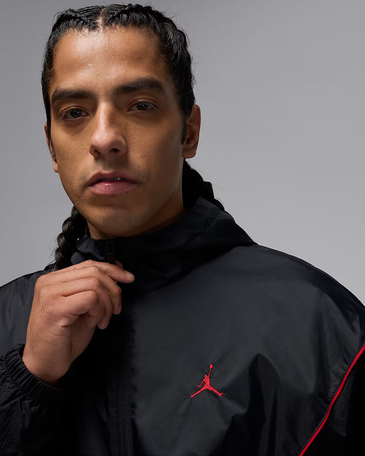 Jordan Mens Draft Jacket Black Red 3