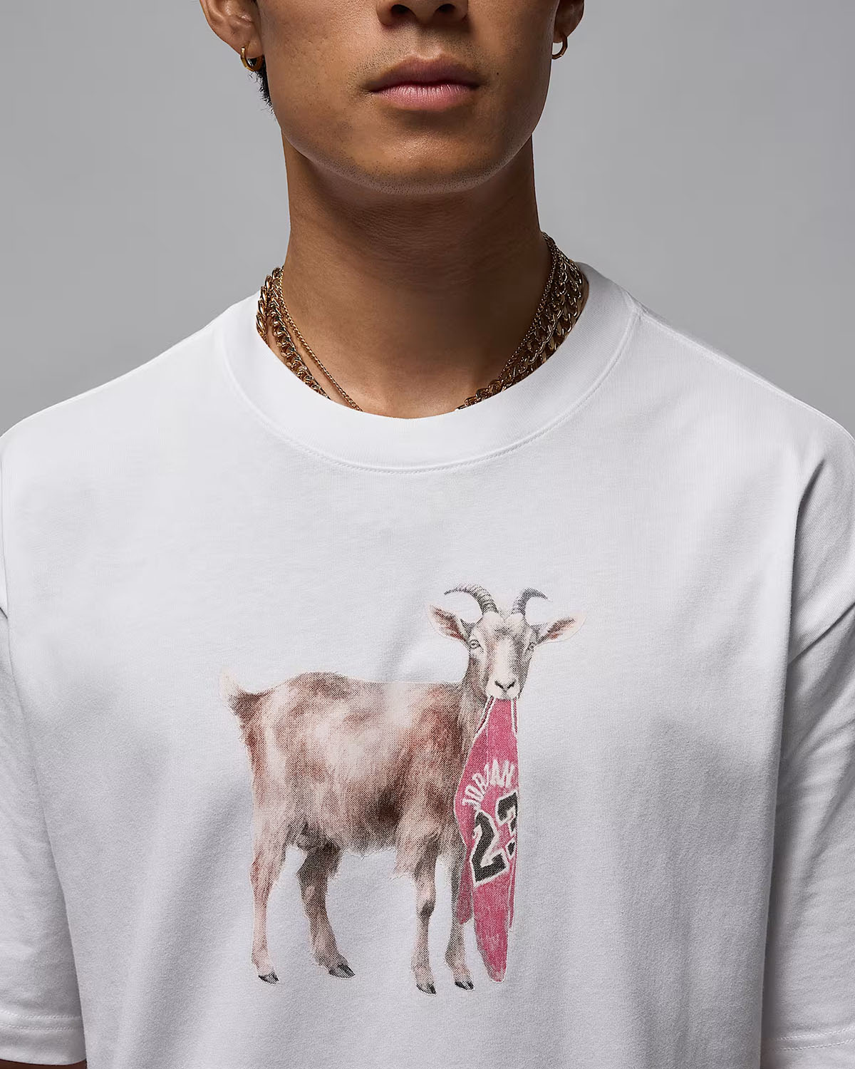 Jordan Mens Goat T Shirt White 2