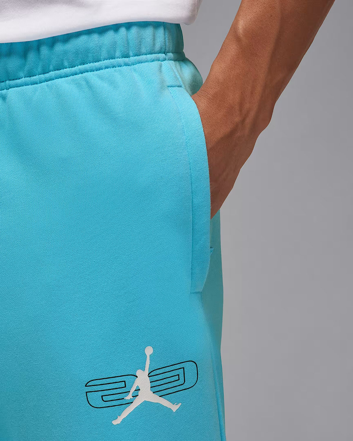 Jordan Sport Crossover Mens Fleece Pants Blue Chill Black 1
