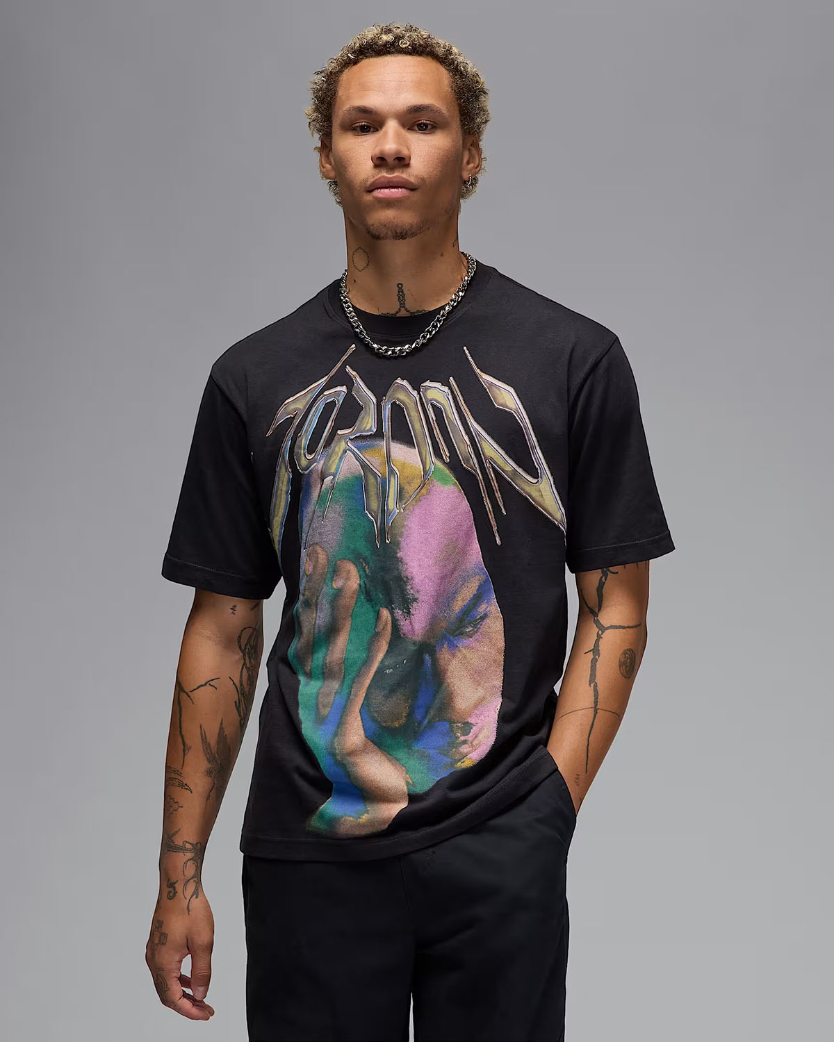 Jordan Sport Dri Fit Mens Graphic T Shirt Black