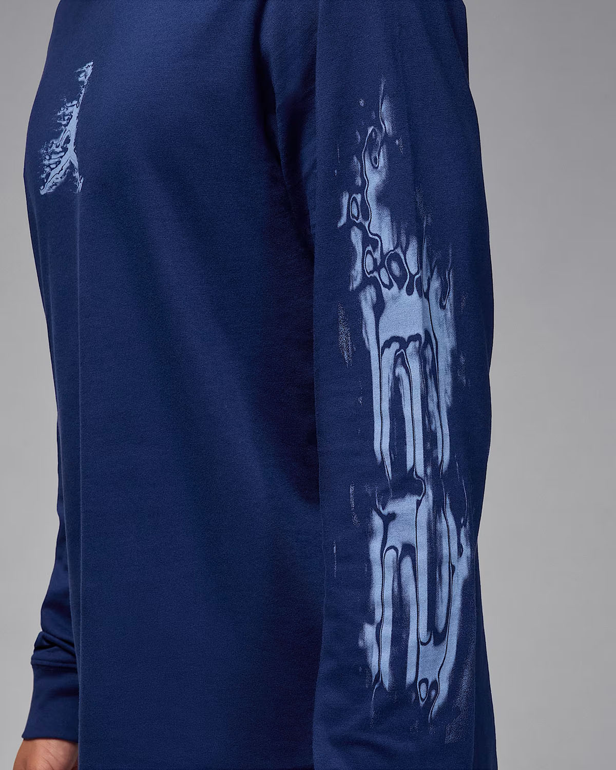 Jordan Sport Mens Dri Fit Long Sleeve T Shirt Blue Void 3