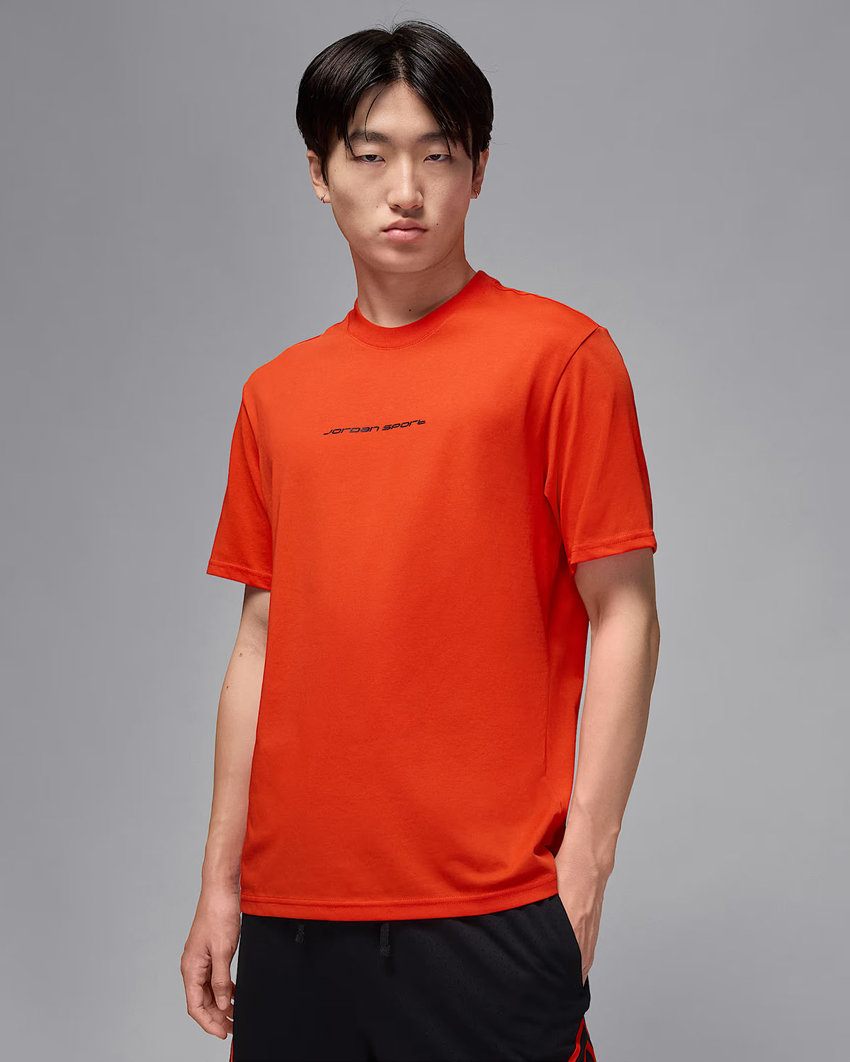 Jordan Sport Mens Dri Fit T Shirt Team Orange 1