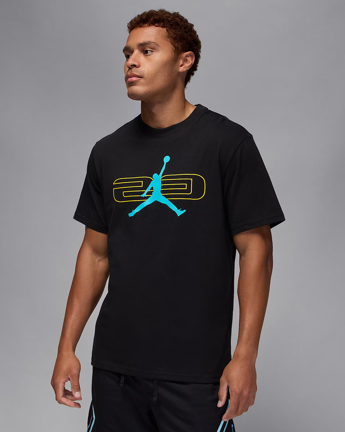 Jordan Sport Mens T Shirt Black Gamma Blue 1