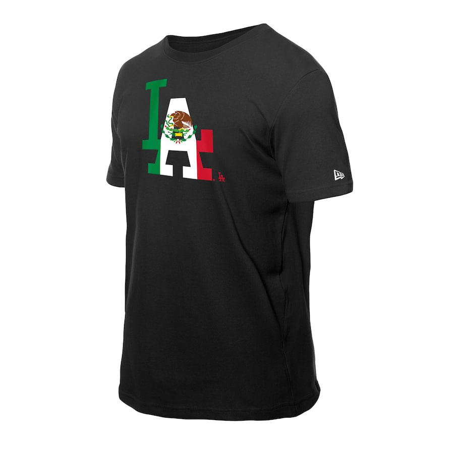 LA Dodgers New Era Mexican Flag T Shirt