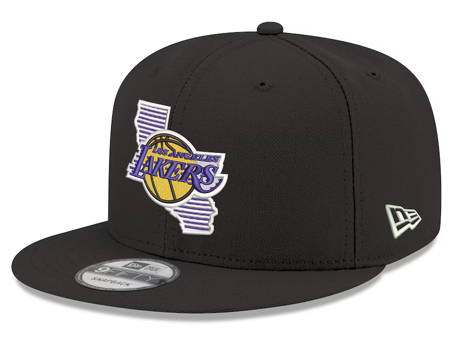 Los Angeles Lakers New Era State Pride 9FIFTY Snapback Hat Black