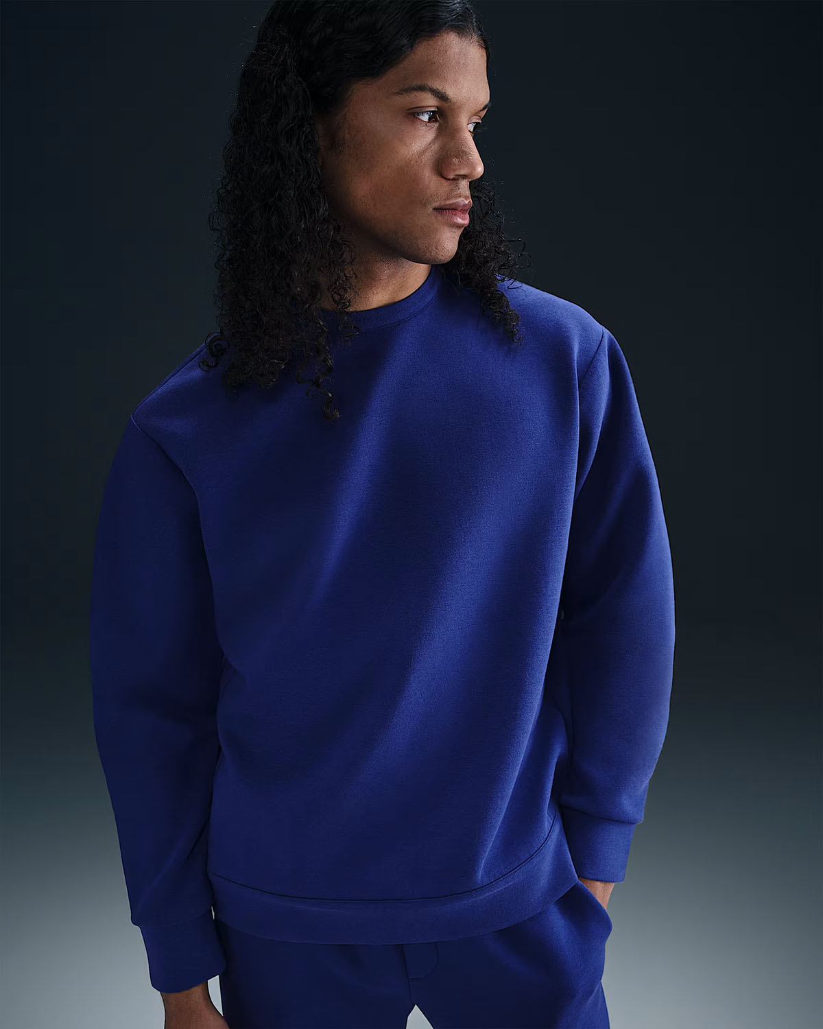 Nike 24 7 Impossibly Soft Mens Crew Sweatshirt Deep Royal