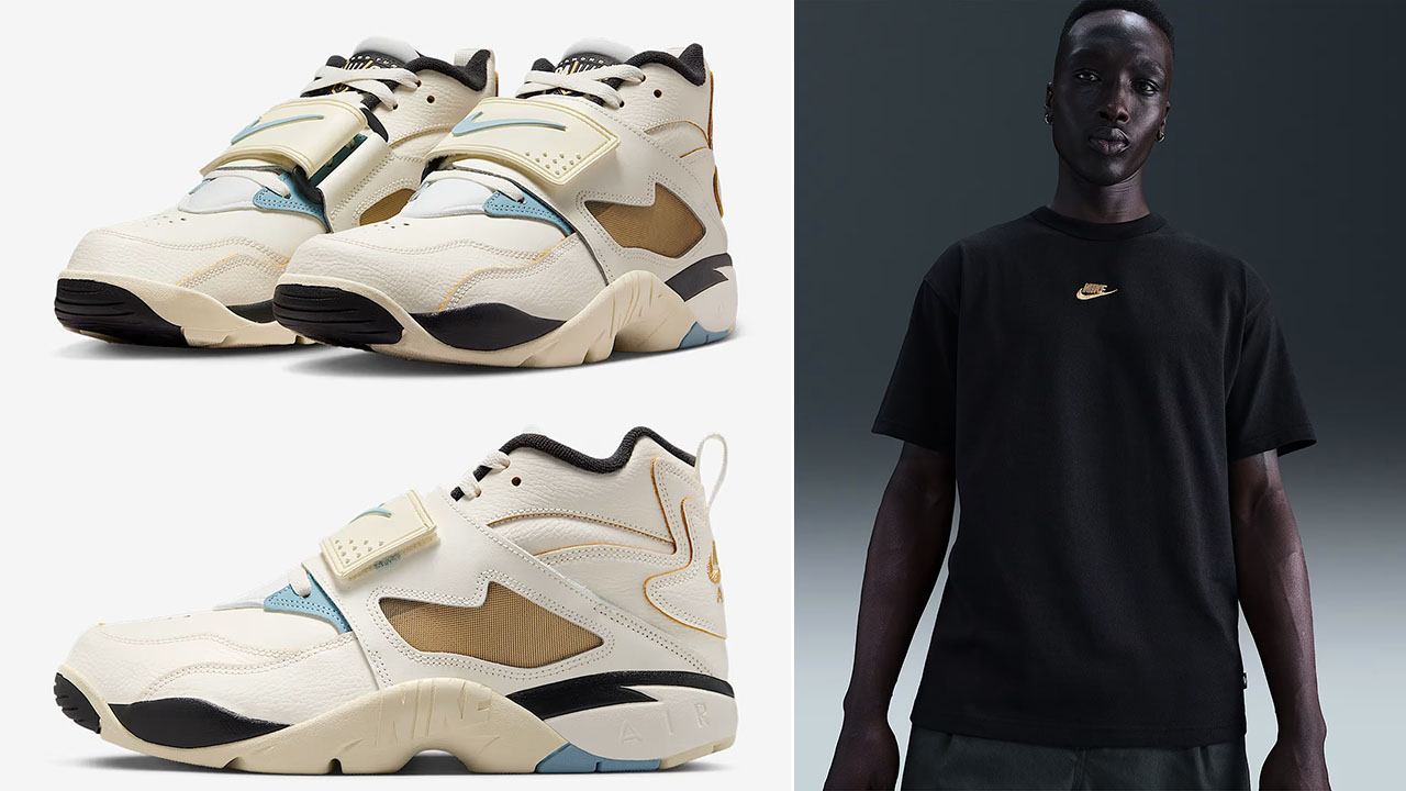 Nike Air Diamond Turf Must Be The Money x Nike Sportswear Premium Essentials Mens T Shirt Black Gold